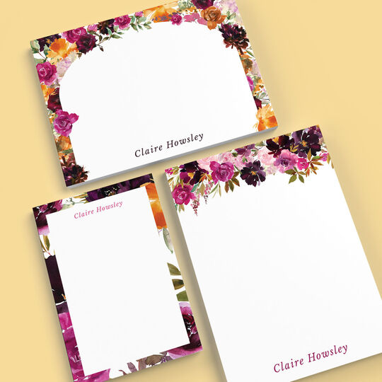 Blooming Borders Flat Note Card Collection